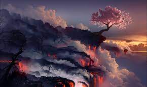 4540119 nature lava trees rare