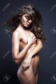 Perfect Body Naked Girl With Curly Hair. Nude Sexy Beautiful Young Woman  Stock Photo, Picture and Royalty Free Image. Image 107395295.