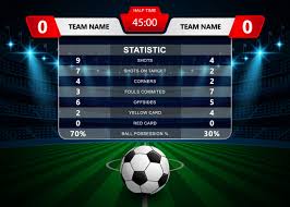 Football Soccer Statistics And Scoreboard Template Vector Premium