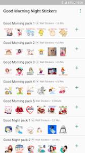 good morning night stickers untuk