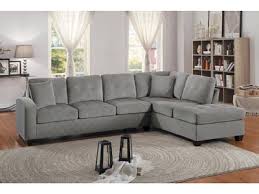 emilio taupe 2 pc reversible sectional