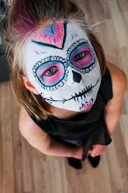 sugar skull face paint kids pop art