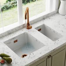 Maybe you would like to learn more about one of these? Astini Hampton 150 1 5 Bowl White Ceramic Undermount Kitchen Sink Copper Waste Kitchen From Taps Uk