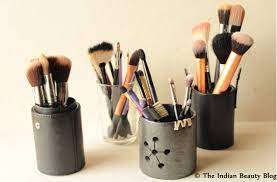 easy makeup brush storage ideas