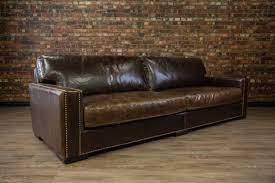 deep seat leather sofa