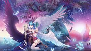 hd wallpaper angel anime couple