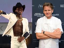 The next scene opens with lil nas x chained and standing in a greek stadium wherein the audience is shaming him for his sexuality. Gordon Ramsay Taught Lil Nas X How To Make A Panini