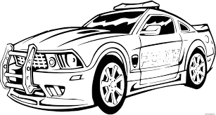 Depuis 2001, jecolorie.com propose des milliers de coloriages et dessins à imprimer gratuitement. Coloriage Voiture De Police Sport Mustang Ford Jecolorie Com