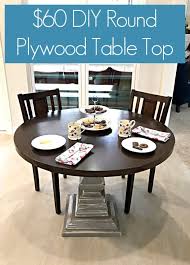 Plywood in our pictures was cut down to 8' long x 36 wide. Diy Round Table Top Using Plywood Circles Abbotts At Home