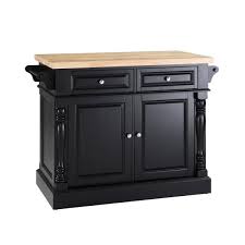 The home depot has the best kitchen island ideas for your home. Crosley Oxford Black Kitchen Island With Butcher Block Top Kf30006bk The Home Depot