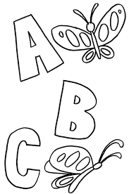 Free abc printable for preschool. Butterflies With Abc Coloring Page Free Printable Coloring Pages For Kids