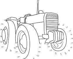 Traktor to pojazd, który z pewnością przypadnie do gustu każdemu małemu dziecku lubiącemu bawić się różnej maści pojazdami, a także starszym dzieciom Polacz Kropki Traktor Dla Dzieci I Doroslych Do Druku