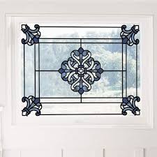 Inhome Blue Medici Stained Glass Decal