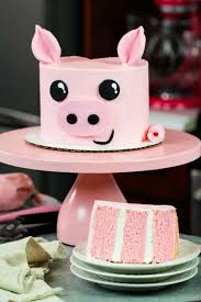 See more ideas about cake, 80th birthday, birthday cake. Pig Birthday Cake Moist Pink Cake Layers With Pink Buttercream Frosting