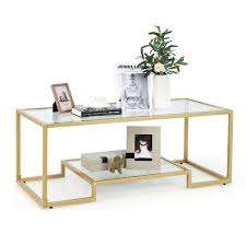 Rectangular Tempered Glass Accent Table