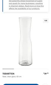 Ikea Glass Vase 65cm Furniture Home