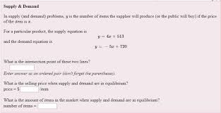 Solved Supply Demand In Supply And