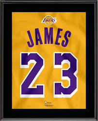 Los angeles lakers, los angeles, ca. Lebron James Los Angeles Lakers 10 5 X 13 Gold 2018 19 Jersey Style Number 23 Sublimated Plaque