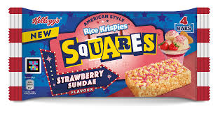 rice krispies squares strawberry sundae