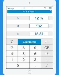 use a percene calculator app for