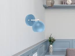 Blue Wall Sconce Bathroom Kids Room