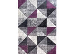 impulse triad black grey purple rug