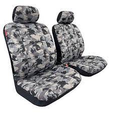 Beige Army Camo Front Car Seat Covers