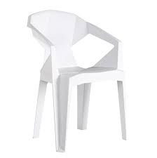 white plastic stacking garden chairs