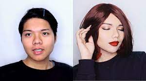 woman makeup transformation full body