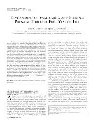 Pdf Development Of Swallowing And Feeding Prenatal Through