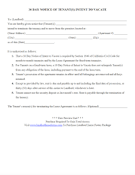 Use our contact form to alert us to changes in plans and pricing. 30 Day Notice Of Tenants Intent To Vacate Landlord Lease Forms Rental Agreement Forms Templates Download Save Print