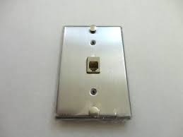 Metal Modular Telephone Jack Wall Plate