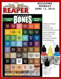 Reaper Paints Color Chart