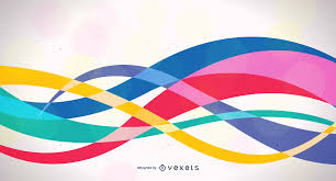 abstract wavy design colorful