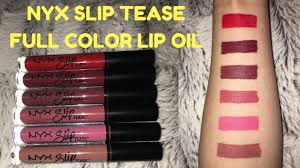 new nyx slip tease full color lip oil