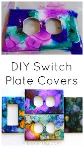 Easy marble light switch cover. How To Use Alcohol Inks On Switch Plates Fiberartsy Com