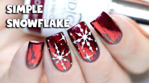 simple snowflake nail art tutorial