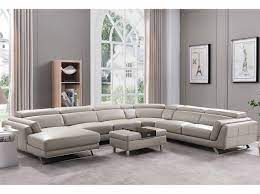 modern leather sectional sofa 582 by
