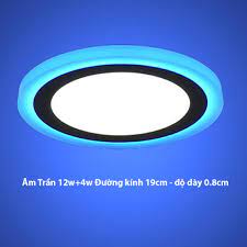 Đèn Led Âm trần tròn16w 2 màu 3 chế độ ánh sáng trắng xanh dương giá rẻ  nhất tháng 05/2022
