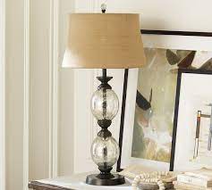 Stacked Mercury Glass Table Lamp Base