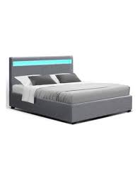 Artiss Led Bed Frame Queen Size Gas