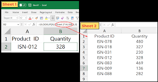 vlookup from another sheet between