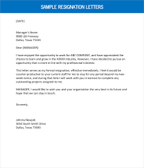 9 Official Resignation Letter Examples Pdf Examples