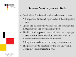 Dtz German Test For Immigrants - PPT - Jens Reimann Germany Federal Office for Migration and Refugees  bamf.de PowerPoint Presentation - ID:3416736