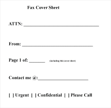 Basic Fax Cover Sheet Template Confidential Word Printable