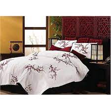 Asian Bedding Coverlet And Sham Set