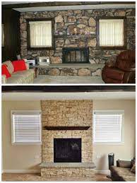 Stone Fireplace Remodel Before And