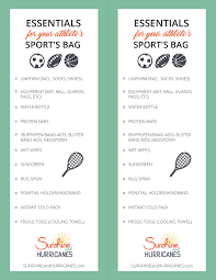 Kids sports activities is your online resource for fun, active things to do with kids of all ages. Kids Sports Bag Essentials With Free Printable