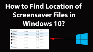 screensaver files in windows 10