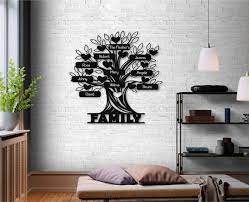 Family Tree Metal Wall Art Custom